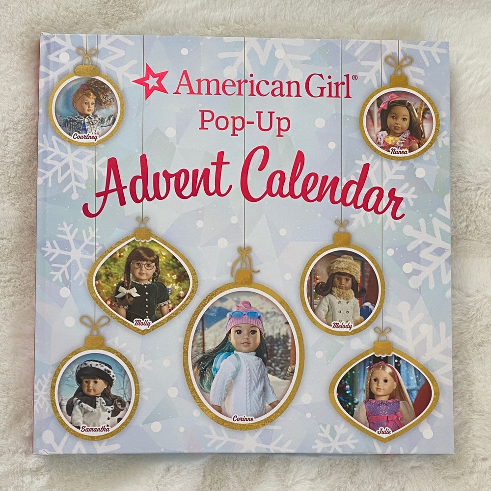 American Girl Festive Pop-Up Advent Calendar with Blue and Gold Accents